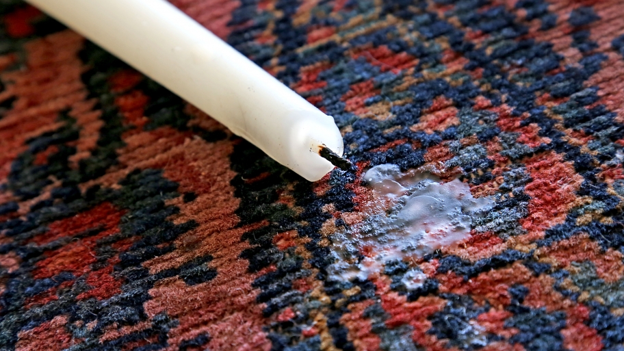 DIY carpet cleaning tips to remove wax from carpeting and area rugs